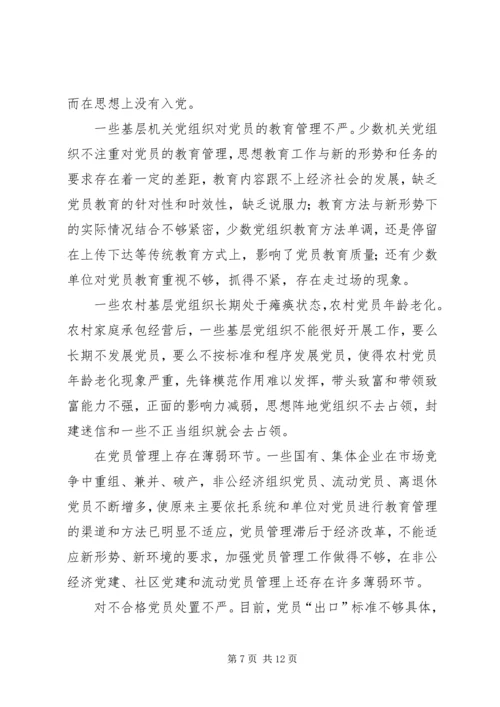 党员队伍思想状况调查思考.docx
