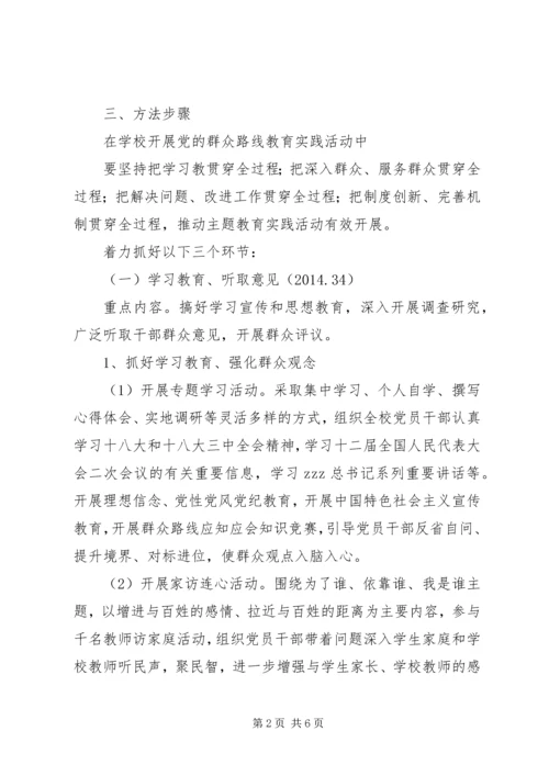 绿坝小学开展党的群众路线教育实践活动实施方案.docx