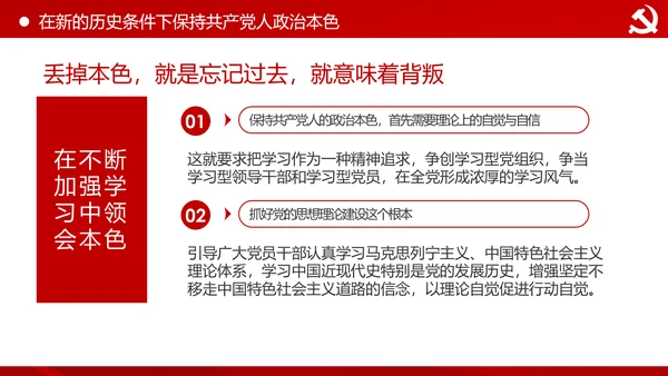 永葆共产党人的政治本色做合格党员PPT模板