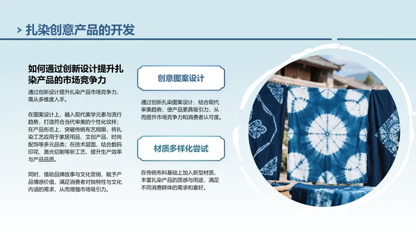 蓝色中国风非遗扎染的艺术魅力PPT模板