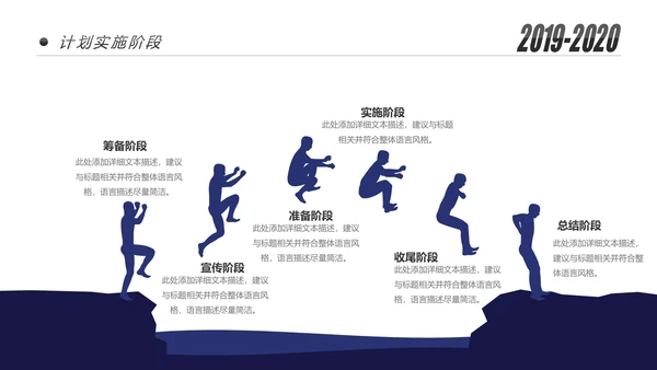蓝色跨越2020年终总结述职报告工作汇报PPT