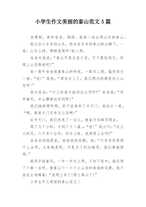 小学生作文美丽的泰山范文5篇_1.docx