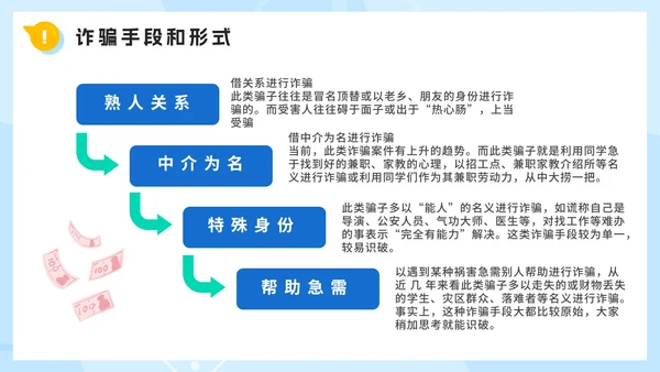 卡通手绘反诈防骗主题教育PPT模板