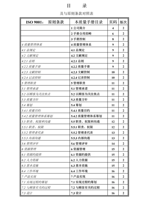 电子企业质量标准手册.docx