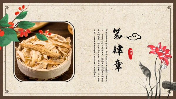 中国风古香古色中药中医文化中医养生ppt模板