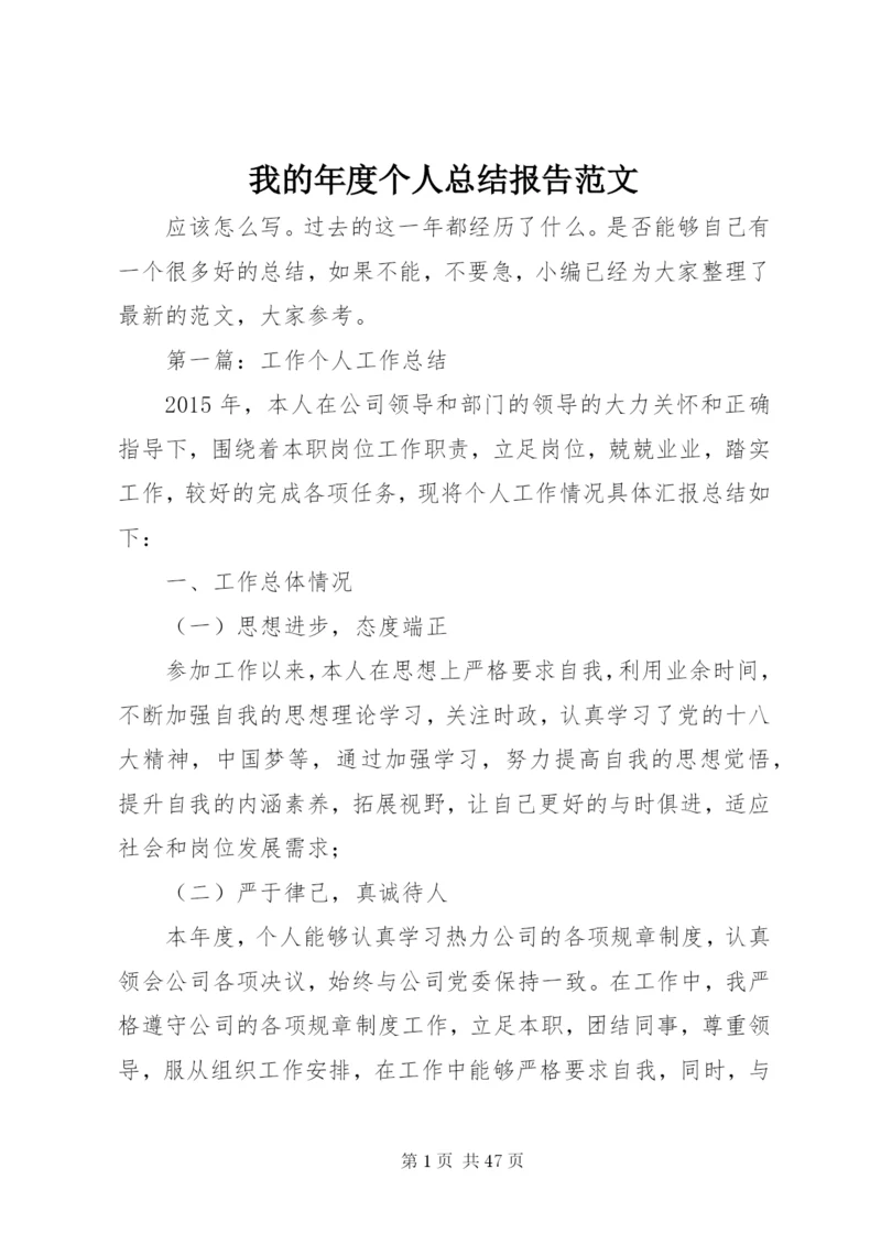 我的年度个人总结报告范文.docx