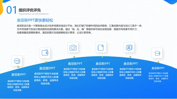 蓝橙色渐变组织评优评先总结汇报PPT套装