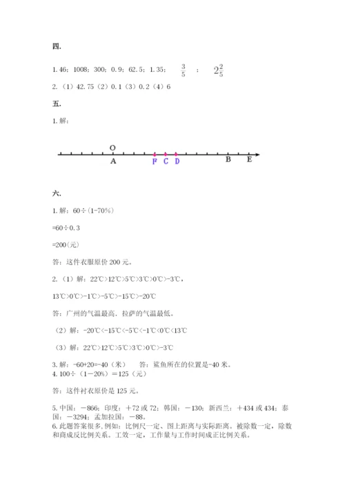 青岛版六年级数学下学期期末测试题【各地真题】.docx