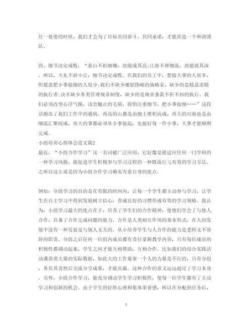 精编小组培训心得体会范文.docx