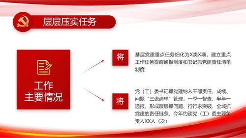 党建党支部年终工作总结汇报PPT党课