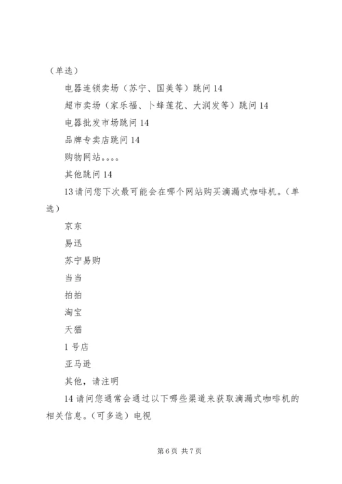 咖啡机购买行为调研报告 (2).docx