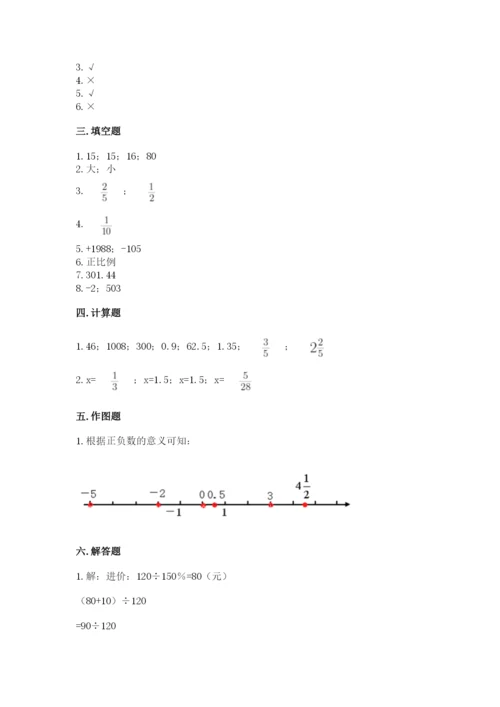 人教版六年级下册数学期末测试卷精品【易错题】.docx