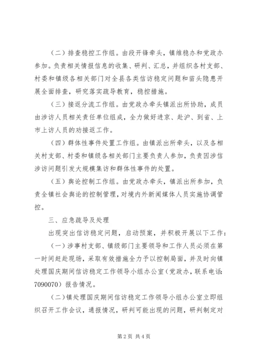 乡镇国庆期间信访稳定工作预案.docx