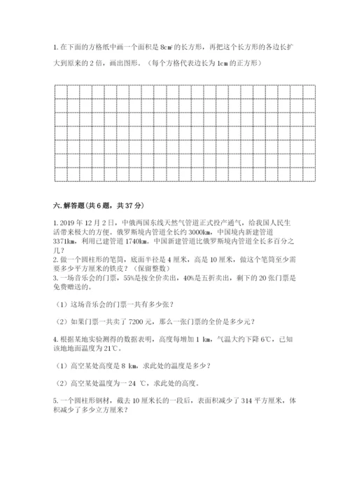 北京版六年级下册数学期末测试卷带答案（a卷）.docx