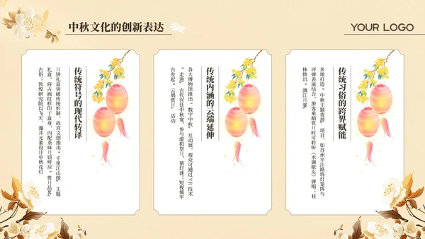 黄色中国风中秋佳节主题宣传介绍PPT模板