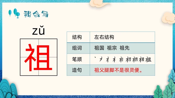 蓝色剪纸小学语文二年级下册PPT课件祖先的摇篮PPT模板宣小学语文二年级下册课件