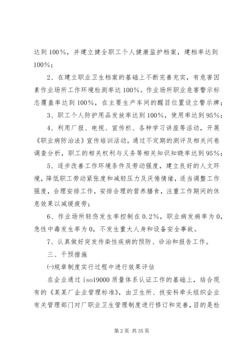 职业病防治工作计划和实施方案.docx