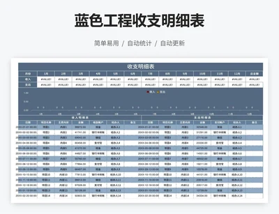 蓝色工程收支明细表