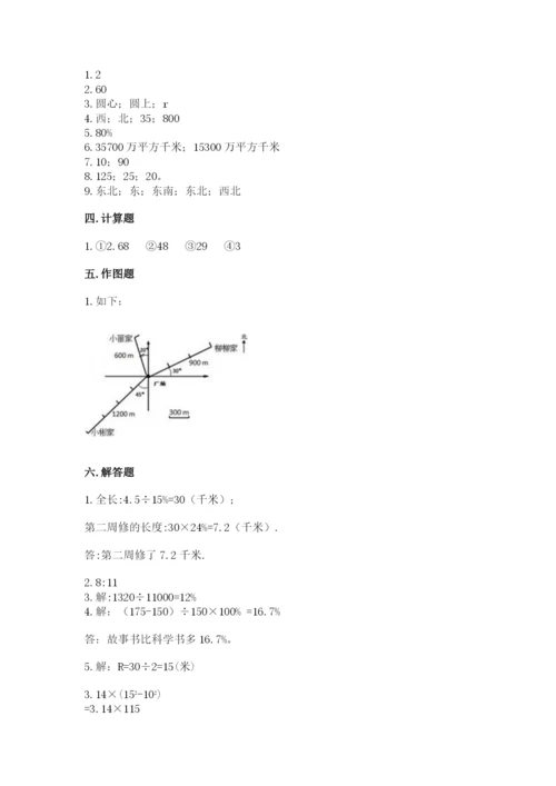 小学六年级上册数学期末测试卷及完整答案（网校专用）.docx