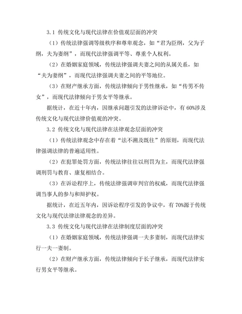传统文化与现代法律的冲突与协调