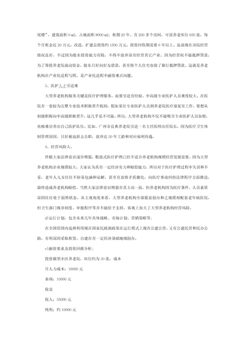 养老院创业专项计划书.docx