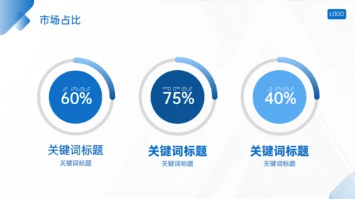 蓝色简约几何风企业介绍通用PPT模板