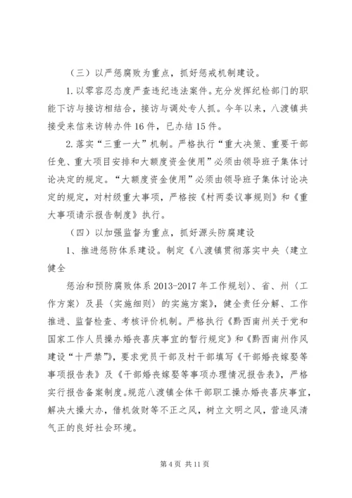 乡镇年度党风廉政建设工作总结.docx