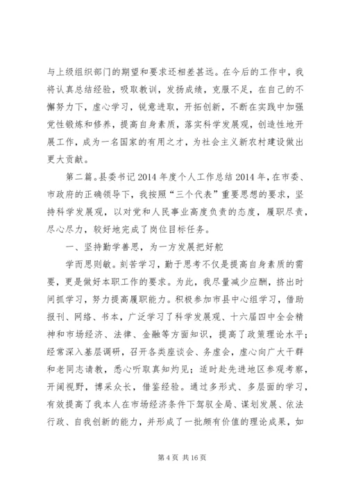 书记个人工作总结(精选多篇).docx