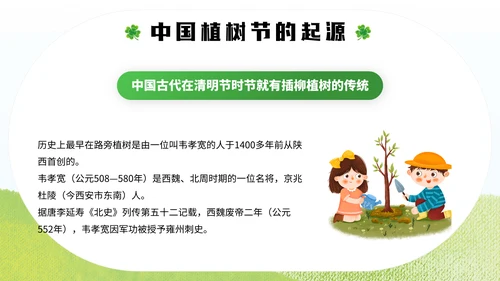中国植树节通用PPT模板