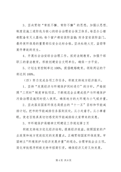 市环境保护局精神文明建设工作规划.docx