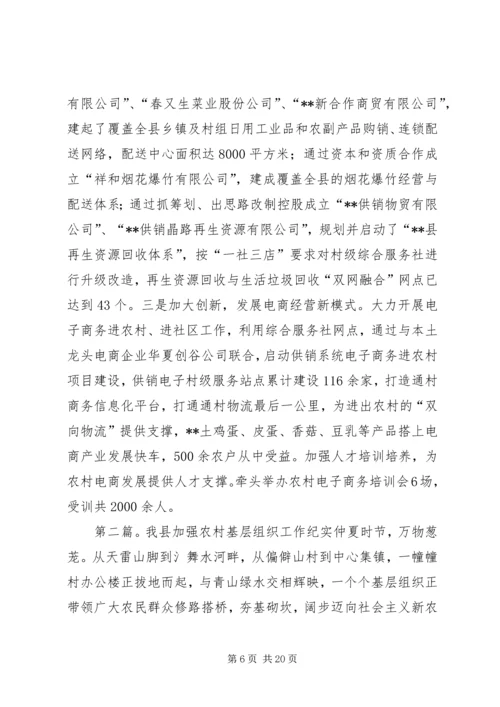 供销社基层组织建设工作纪实.docx