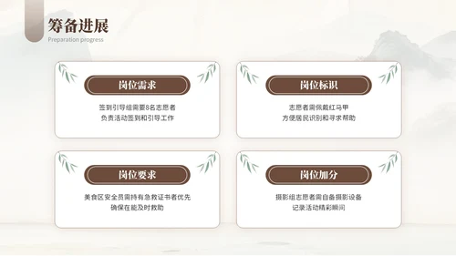 浅棕色复古小暑节气社区活动PPT模板