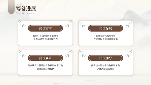 浅棕色复古小暑节气社区活动PPT模板