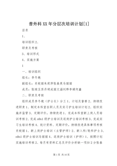 普外科XX年分层次培训计划[1].docx