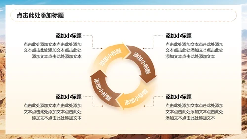 棕色简约风敦煌旅游出行计划PPT模板