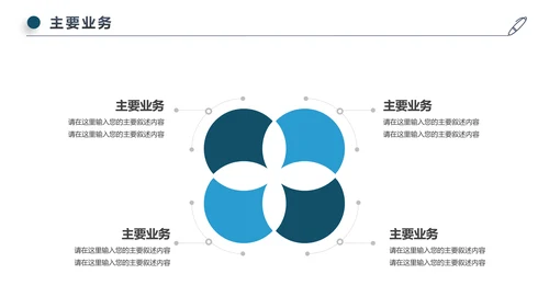 蓝色简约风商务公司介绍企业宣传ppt模板