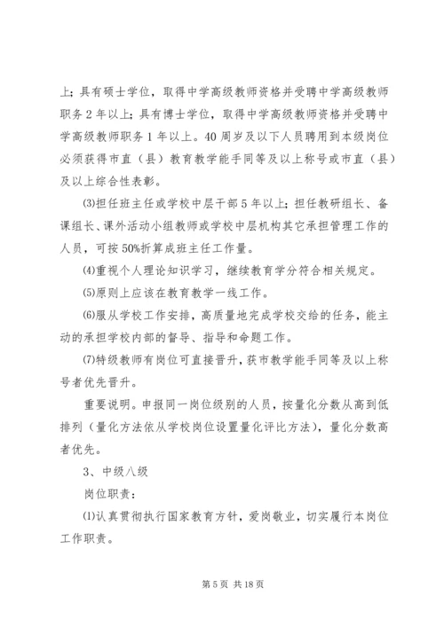 龙北港小学岗位设置实施方案.docx