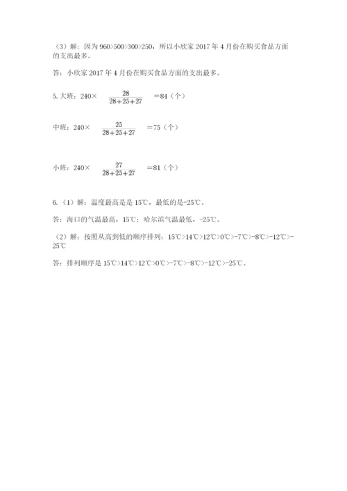 小学六年级下册数学摸底考试题附参考答案【典型题】.docx