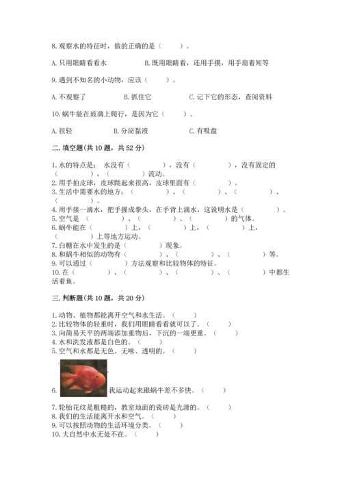 教科版一年级下册科学期末测试卷附答案下载.docx