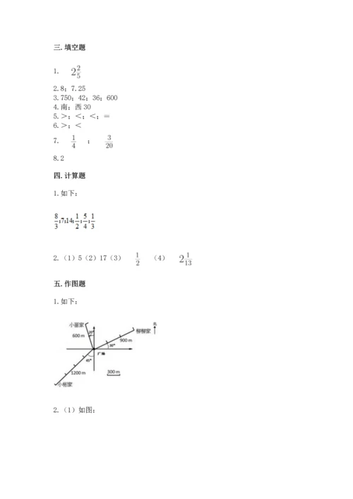 人教版六年级上册数学期中测试卷精品（夺冠系列）.docx