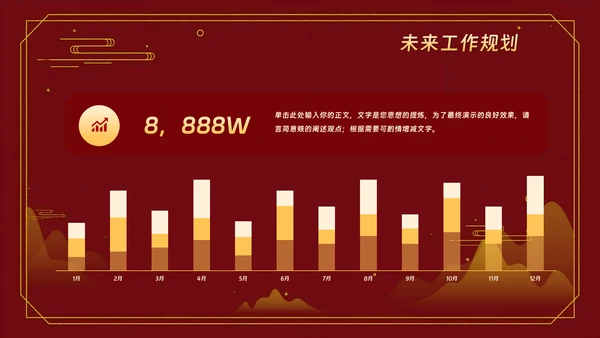 红色中国风年终工作总结汇报