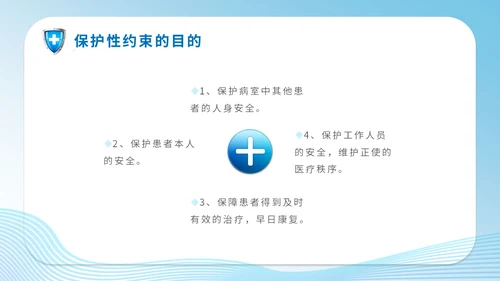 简约科技医疗医院医生护士精神科保护性约束培训课件模板护理医疗