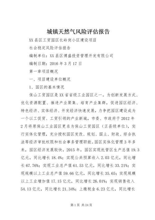 城镇天然气风险评估报告 (3).docx