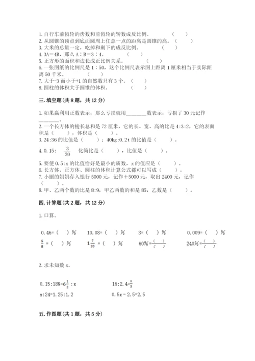 人教版六年级下册数学期末测试卷及参考答案（培优b卷）.docx