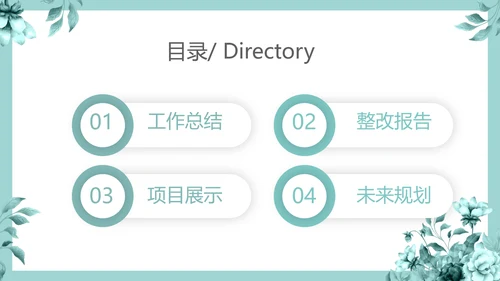 蓝色小清新述职报告动态PPT模板