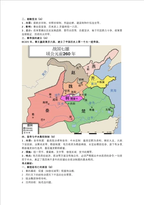 上海高中历史第一到四章知识点整理