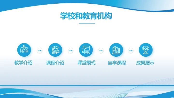 蓝色大气学校教育教学述职报告PPT