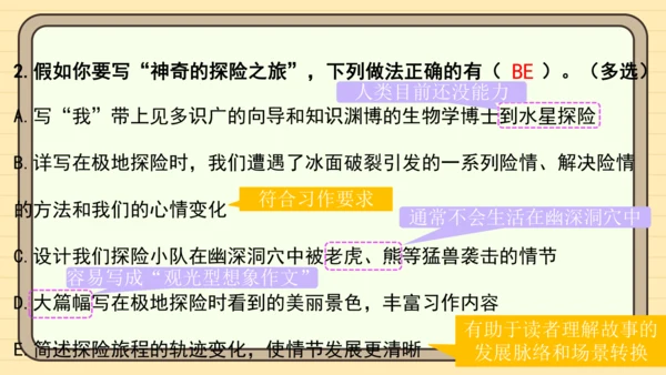 统编版语文五年级下册2024-2025学年度第六单元习作：神奇的探险之旅（课件）