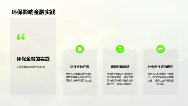 绿色金融的应用PPT模板