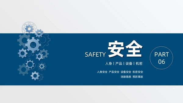 蓝色简约商务公司现场6S管理培训PPT模板